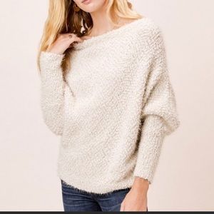 Lovestitch cream wide neck sweater!